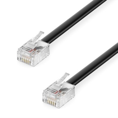 15m Telefonkabel RJ11 Modularkabel 6P4C Westernkabel Telefon Fax Router NTBA DSL