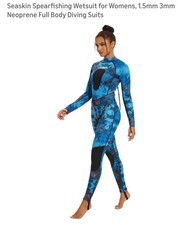 Seaskin Spearfishing Neoprene Wetsuit-Size L-Women-3 mm-NEW IN ORIGINAL PKG