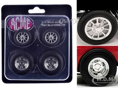 ''DRAG'' WHEEL & TIRE SET OF 4 PCS FOR 1/18 MODELS BY ACME A1800935W