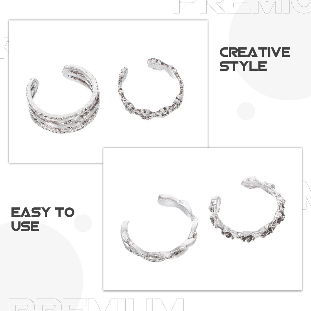 12 Pcs Verstellbare Ringe Massenringe Fußschmuck Damen Zehenringe