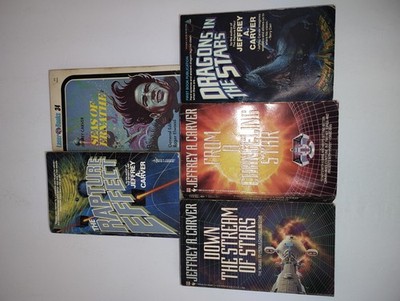 Jeffrey A. Carver Sci-Fi Lot   5 Book Set Space Adventure Collection Vintage 