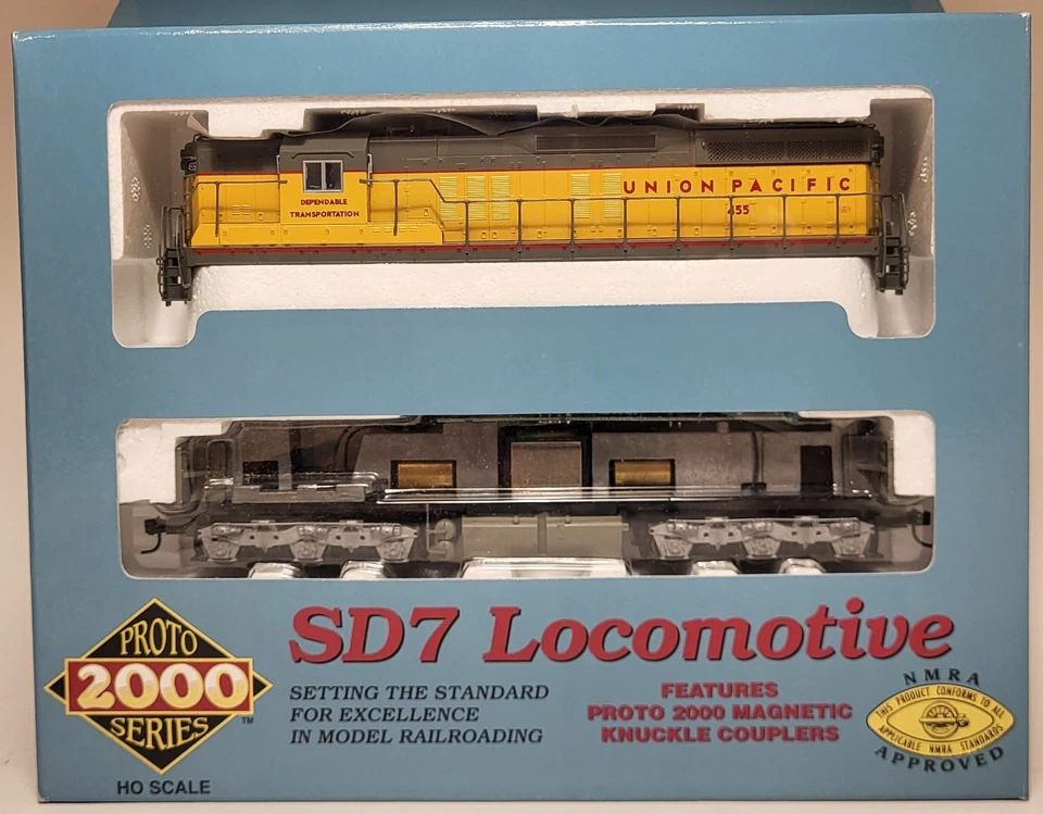 Proto 2000 HO SD7 Union Pacific UP #455 DC Locomotive NOS w/Box & Papers - Image 2 of 4