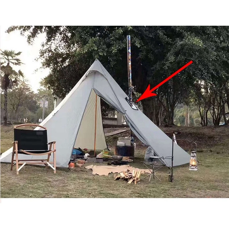 Tent Stove Jack Fire-Resistant Pipe Vent Accessory for 4 Seasons Canvas Cam  P2O3 | eBay