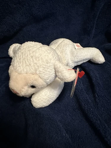 Vintage Retired 1996 New TY Beanie Baby FLEECE the Lamb (7.5 inch) MWMT