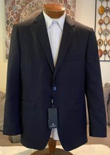 NEW Massimo Dutti Mens Navy 2 Vent Blazer Sz 46 R