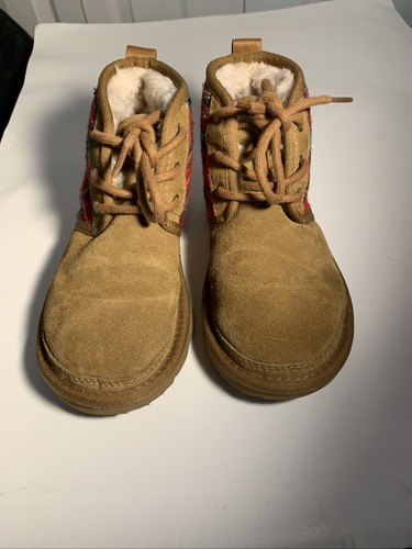 ugg neumel ii Tartan Chestnut/Red | Plaid Kids Boys Size 13 1112151k - Picture 2 of 12