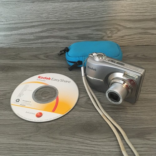 Kodak Digital Camera EasyShare C813 8.0MP Silver 4gb card case cd Tested Working - Picture 4 of 13