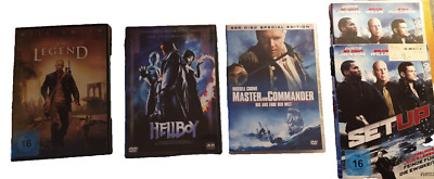 6x DVD Paket: I AM LEGEND + HELLBOY (2er) + MASTER AND COMMANDER (2er) + SET UP