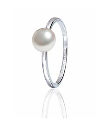 Sterling Silver White Sea Stack Ring - Size M, O, P½, R