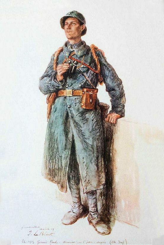 Toile soldat poilu décoration salon style industriel tableau 50x70 cm