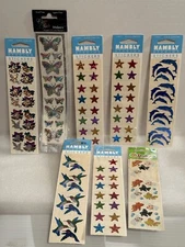Vintage Prismatic Sticker Lot Of 8 Packages 5 New And 3 Used Nambly Sandylion
