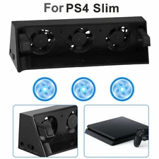 3 Fan External Cooling Fan Cooler Temperature Control for Playstation 4 PS4 Slim