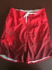 ZONAL Red Shorts Swimwear Athletic Trunks Size Men's LG