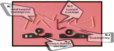 Ersatzbügel schwarze Abstreifer ohne Bügel Pfaff & Passap Strickmaschinen (10S35