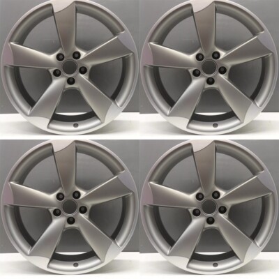SET 4 AUDI A6 4G C7 ROTORARM ALUFELGE FELGE SILBER DIAMANTSCHLIFF 4G0601025BP X4