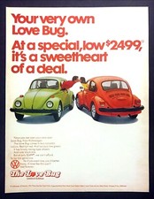 1974 VW Volkswagen Beetle Love Bug photo "Limited Edition" vintage print ad