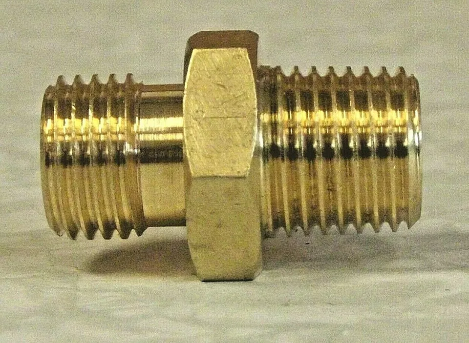 AIGNIP BSPT Male to BSPP Male Nipple Connector Brass Straight adapter, 60o on BSPP