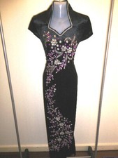 SALE Size 12 (L) (D10-BPP) New Evening Dress Long Party Prom Gown with Sequins