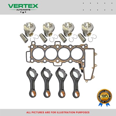 For LAND ROVER JAGUAR 204DTD Head Gasket Piston 0.5 And Connecting Rod STD - NEW