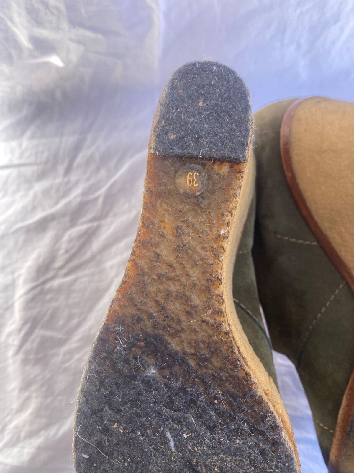 Cunei pelle scamosciata verde Yves Saint Laurent *manca un pizzo*