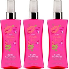 Body Spray Body Fantasies Pink Vanilla Kiss Fragrance Body Spray 3.2 fl oz lot