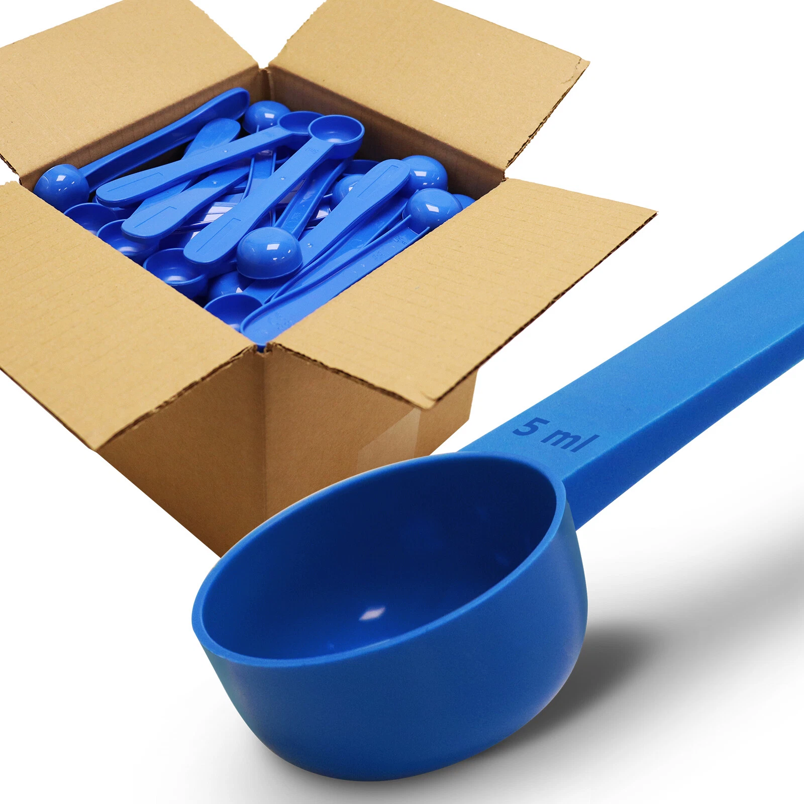 50 Pack Case RE-GEN 5ml Measuring Reusable Dosing Spoons Scoop Long Handle