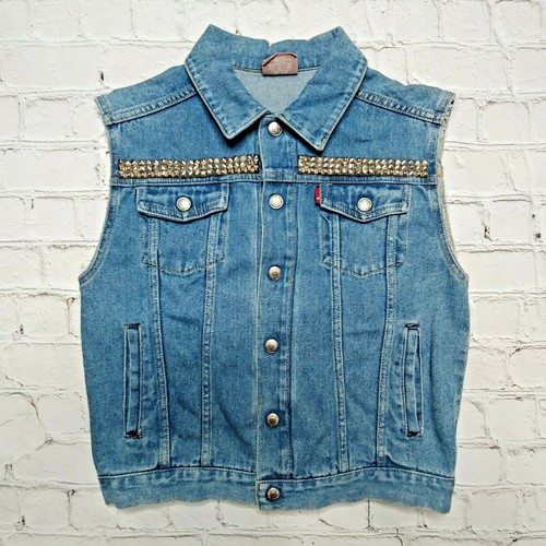 Levi's Womens Studded Jean Vest Size 7 