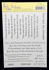 My Mind's Eye ~ FRIENDS ~ Tiny Tales Vellum Stickers Quotes Sayings FREE SHIP