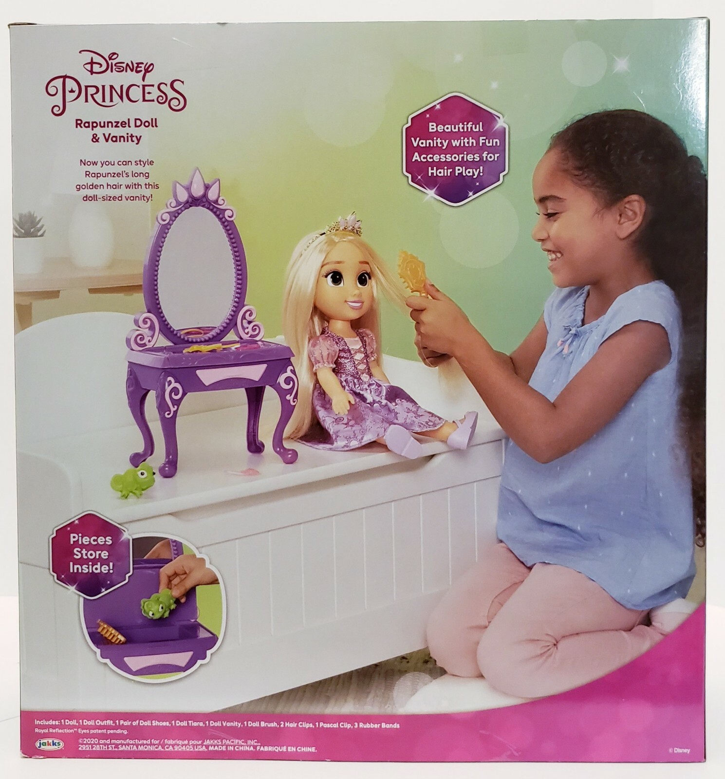 Disney Princess Rapunzel Doll & Vanity Playset Toy 2020 Jakks, New, Age