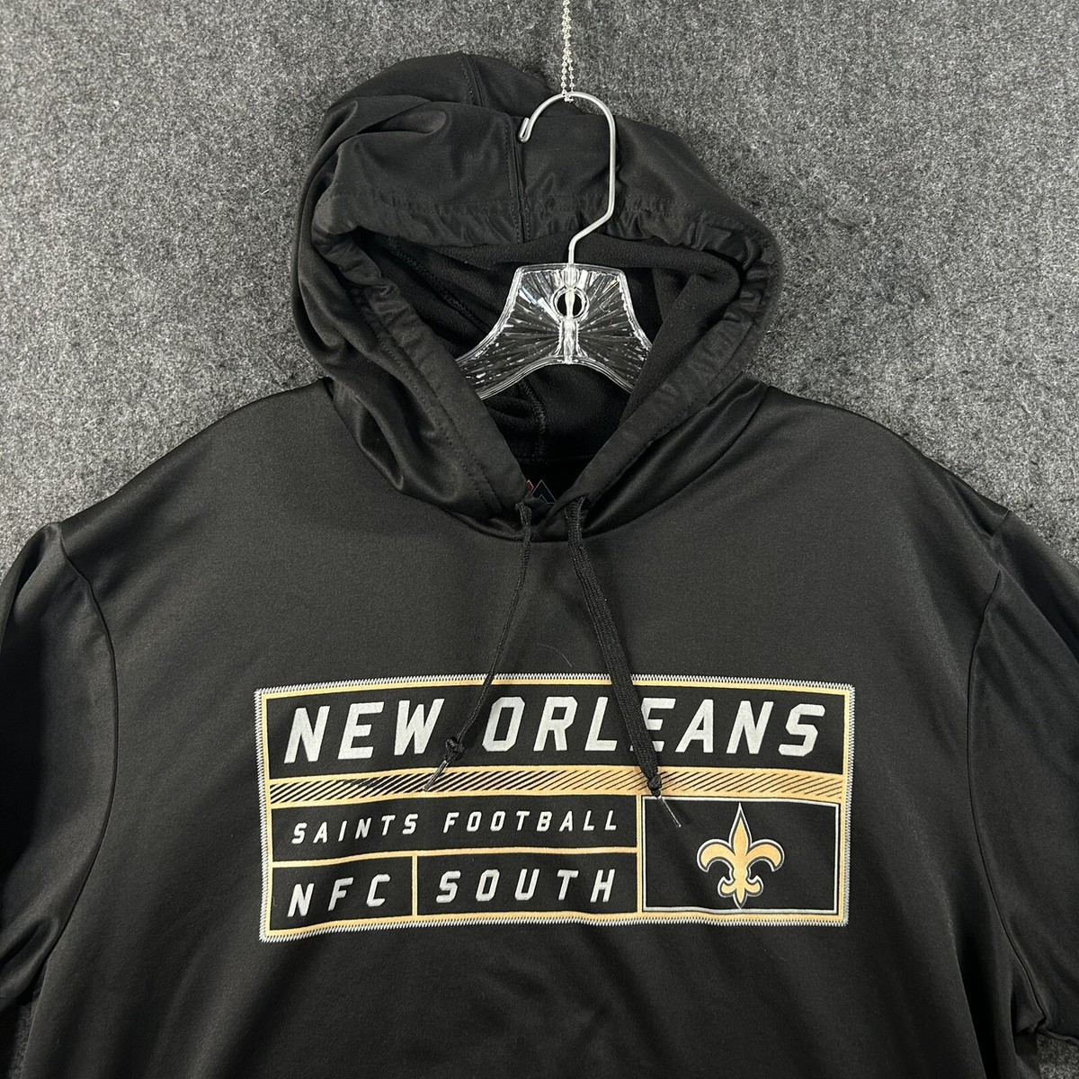 New Orleans Saints Hoodie Men's Large Black Gold NFC South NFL
