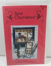 Sew Cherished Quilted Seasonal Town and Country Wall Hanging Pattern New