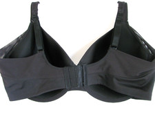 Underwire Bra Black Lightly Lined Side Smoothing 42D Bali One Smooth U 3W1I NWT