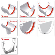 Freeflow Deep Flow 116mm Gutter Rain Water Fittings in White