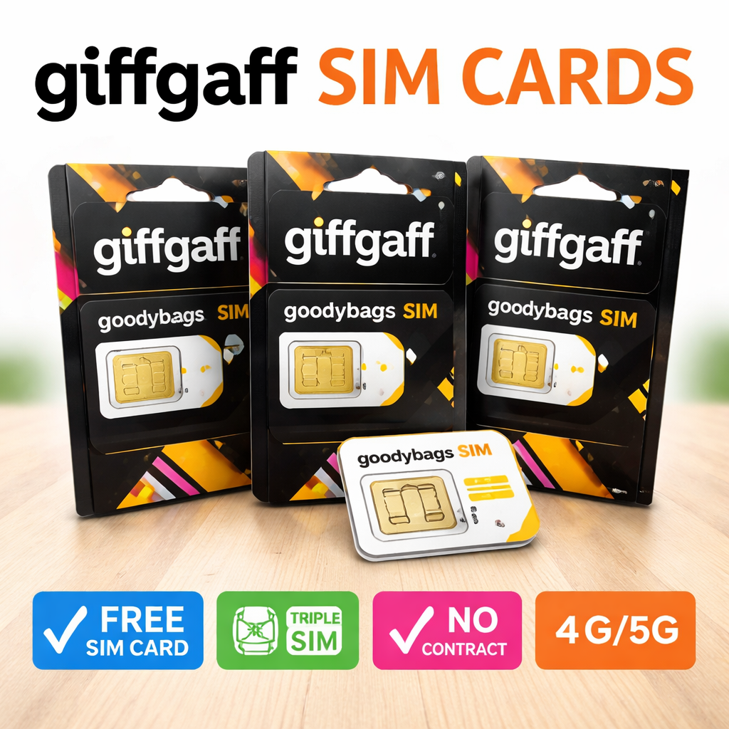 Giffgaff SIM Card PAYG | FREE UK Delivery | 4G/5G | No Contract | Fast ...