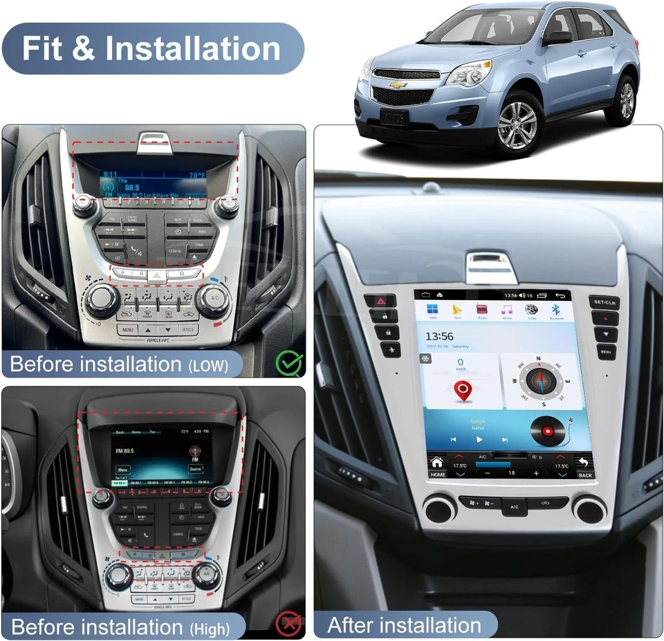 Радио Android 8,7 дюйма с замком 6+128 ГБ GPS-навигатор Wi-Fi для Chevy Equinox 2010-2017 - Изображение 2 из 4