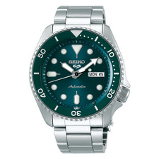Reloj Automático Seiko 5 Sports Completo Acero Inoxidable Bisel Verde 42.5mm SRPD61K1