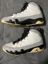 Jordan 9 Retro Barons Men’s Size 11 With Original Box  White Black Wolf Grey!