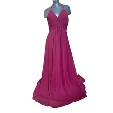 Mori Lee Burgundy Formal Sleeveless Maxi Dress Prom Bridesmaid Size 10
