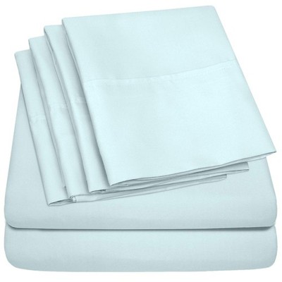 Queen Sheets Aqua - 6 Piece 1500 Supreme Collection Fine Brushed Microfiber D...