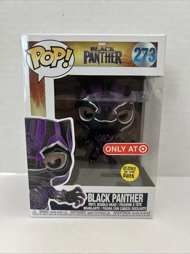 Funko POP! Marvel Black Panther GITD Target Ex. #273 Vaulted Mint in Protector