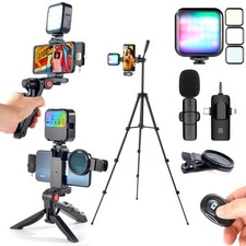 Vlogging Kit for iPhone,YouTube Starter Kit,Phone Holder for Video Recording ...
