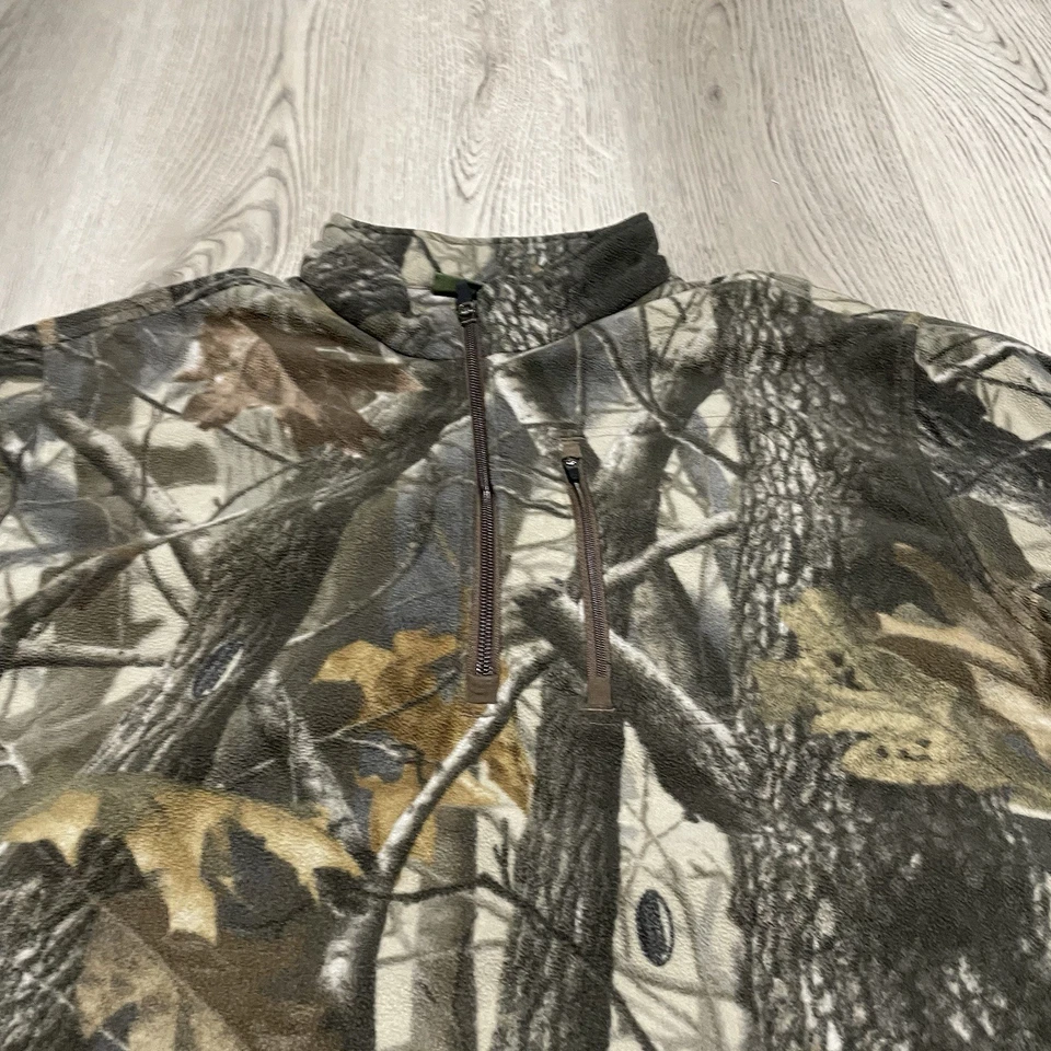 Field & Stream Camo Fleece Jacket Adult XL Realtree Camouflage Sweatshirt Men - Image 2 of 4