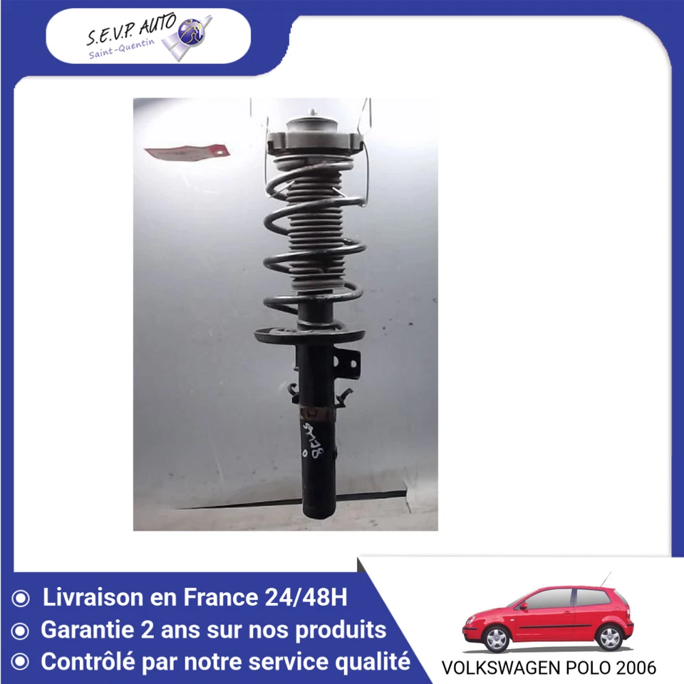 🇫🇷 AMORTISSEUR AVANT DROIT VOLKSWAGEN POLO ➤6Q0413031CE ♻️ - Photo 1/1