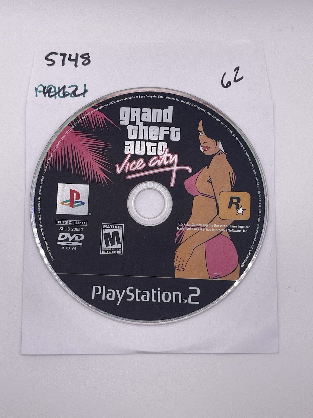 Grand Theft Auto Vice City (PlayStation 2 PS2) NO TRACKING - DISC ONLY 5748