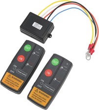 Universal Wireless Winch Remote Control Kit - 75ft Range, 12V 24V Compatibility