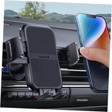 Lamicall 2025 Wider Clamp & Metal Hook Car Phone Holder Vent [Thick Cases Black