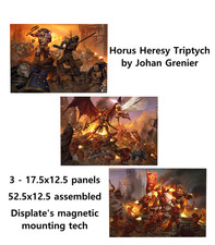 Displate Warhammer Set of 3 Metal Posters Horus Heresy Triptych by Johan Grenier