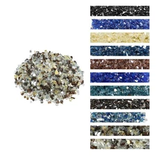 VEVOR 10 LBS Fire Glass 1/2-Inch Fireplace Glass Rocks for Fire Pit Copper