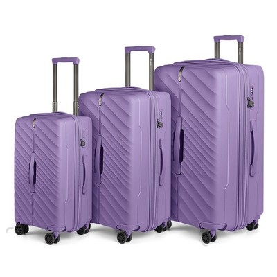 3-Piece Luggage Set Lightweight Expandable Hardside Suitcase with TSA Lock