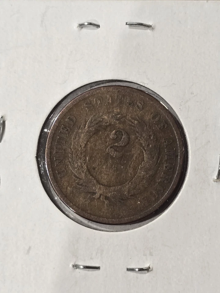 1866? Two Cent Piece, Circulated Type Coin - Image 2 of 2